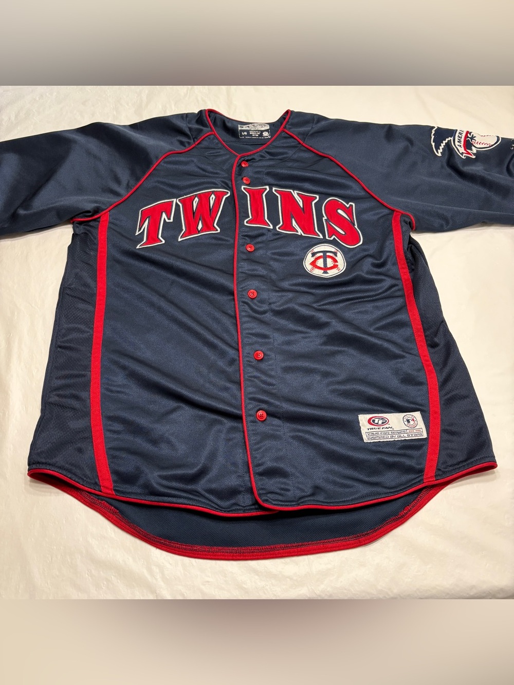 MLB Minnesota Twins Blue Blank Jersey Men’s Large